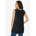 thumbnail image 2 of Woman Within Plus Size Perfect Sleeveless Shirred V-Neck Tunic, 2 of 6