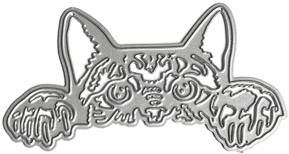 Cute Cat Metal Cutting Dies Stencil for Scrapbooking Embossing Card Craft DIY 