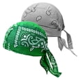 thumbnail image 1 of Gorro pirata para ciclismo, bandana, algodón transpirable y absorbente. Verde Gris Claro, 1 of 5