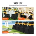 thumbnail image 6 of VEVOR Stretch Spandex Folding Chair Covers, Universal Fitted Chair Cover, Removable Washable Protective Slipcovers, for Wedding, Holiday, Banquet, Party, Celebration, Dining (30PCS Black), 6 of 9