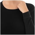 thumbnail image 3 of Camiseta térmica con cuello redondo Fruit of the Loom para mujer, color negro, talla L, 3 of 4