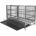 thumbnail image 5 of Confote 47 Inch Heavy Duty Dog Crates for Meduim Dogs, Puppy Dog Cage with Double Door and Removable Tray Pan, 5 of 9
