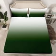 thumbnail image 2 of jejeloiu Modern Minimalist Style Twin Sheet Sets,Abstract Geometric Twin Fitted Sheet,Gradient Green White Flat Sheet For Men Women,Super Cozy Room Decor,3-Piece, 2 of 7