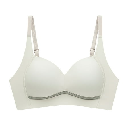 Mrat Clearance No Wire Bras for Women Clearance Casual Front Button Shaping Cup Shoulder Strap Underwire Bra Plus Size Wire-Free Adhesive Push up Bra L_13 Beige 38