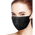 thumbnail image 2 of 7 PCS Different Colors Reusable Face Mask Protect Comfy Washable Cover Cloth Masks Nose Clip Wire Unisex Lace Flowers Patternr (G Multicolor), 2 of 3