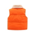 thumbnail image 3 of Ruyang Kids Fleece Vest Toddler Boys Girls Winter warm Sleeveless Puffer Jackets Water-proof Button Lapel Quilted Gilet, 3 of 3