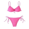 thumbnail image 5 of Blmnix Swimsuits for Women Bikini Swimsuits Sexy Swimsuits Two Piece Swimsuit Swimsuit Tie Neck Pink Bathing Suit Tops for Women,S, 5 of 5