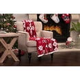 thumbnail image 3 of Chanasya Super Soft Fleece Sherpa Holiday Throw Blanket - Luxurious Snuggly Cozy Warm Hypoallergenic Vibrant Burgundy Red and White for Sofa Couch Bed Holiday Gift ( 50" x 65")- Machine Washable, 3 of 3