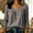 A1_Dark Gray, variant on Womens Plus Size Gauze Shirts 3/4 Sleeve Cotton Linen Crewneck Pullover Tops Empire Waist Flowy Peplum Loose Tunic Blouses Lightweight Gauze Dressy Casual Office Work Basic Shirts Black L
