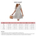 thumbnail image 5 of Vestido corto de mujer con cuello en V y manga con volantes, estampado floral, transpirable, ajuste holgado, vestido de moda, 5 of 5