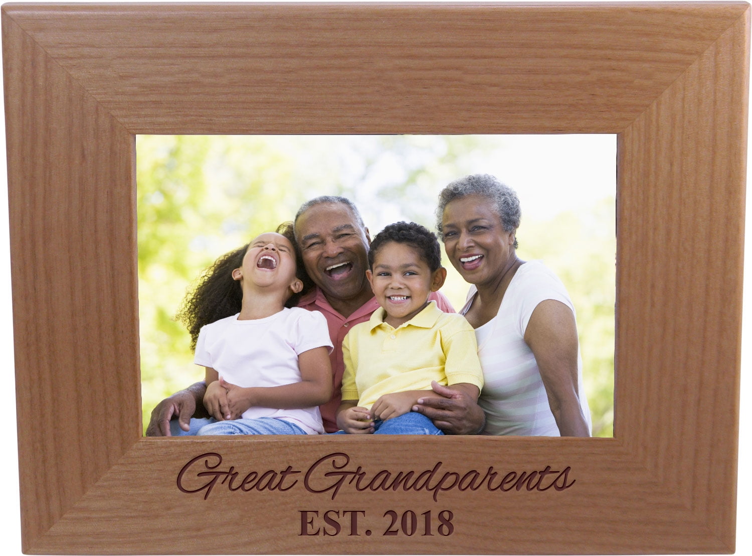 Great Grandparents EST 2018 4inch x 6Inch Wood Picture Frame