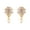 White, variant on Indian Bollywood Designer 18 k Gold Plated Traditional CZ Stud Earrings Jewelry for Women and Valentine Day Gift for Her