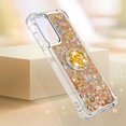 thumbnail image 4 of Funda para Samsung Galaxy A16 5G con Brillo Líquido Flotante, Purpurina, Parachoques y Anillo Giratorio Soporte, 4 of 5