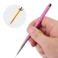 thumbnail image 4 of pinceles delineadores para decoración de uñas, juego profesional de pinceles para diseño de uñas con pintura en gel UV, pincel de punta fina para dibujo y manicura, 7 unidades, 4 of 5