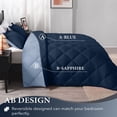 thumbnail image 3 of Set de edredón downluxe California King Blue and Sapphire, 3 of 6