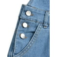 thumbnail image 5 of FASHIONWT Women Plus Size Denim Suspender Denim Overalls Sleeveless Straight Jumpsuit, 5 of 5