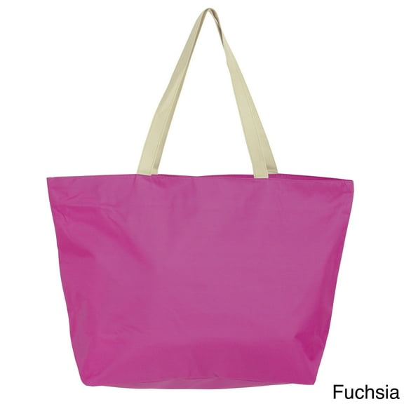 Leisureland Large Solid Color Beach Tote Bag