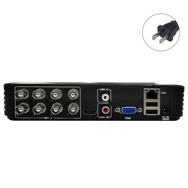 CCTV AHD DVR Mini híbrido 1080N NVR Grabador de video 8 canales AHD IP Cámara analógica DVR Enchufe de EE. UU. seitruly EL1300-04B