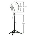 thumbnail image 3 of 10 Inch LED Ring Light Photography Lamp Set Bi-color 3000-6000K Stepless Dimmable with Tripod Phone Holders Remote Shutter for Live Stream Selfie Makeup, 3 of 7