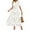 White, variant on DecSea Women's V-Neck Dress Short Sleeve Bohemian Floral Printed Ankle-Length Dress Summer Fashion