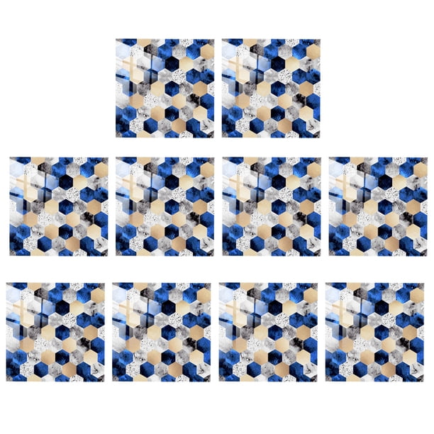 Frcolor Stickers Tile Wall Decals Mosaic Stick Peel Kitchen Backsplash