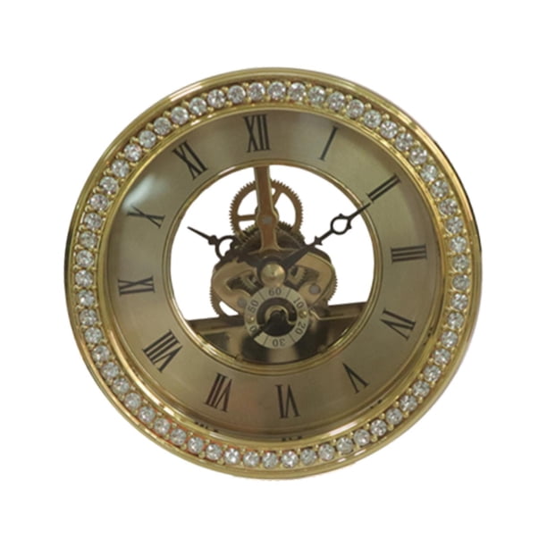 Movimiento de reloj con engranajes móviles, artesanías de relojes, engranajes de metal expuestos de alta precisión, pieza de repuesto decorativa para Oro