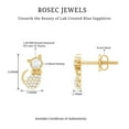 thumbnail image 6 of Rosec Jewels Natural Diamond Cat Earrings for Women - Diamond Stud Earrings - HI-SI Quality - Ready to Gift, 14K Yellow Gold, 6 of 7