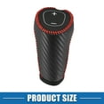thumbnail image 3 of Unique Bargains Gear Shifting Knob Cover Trim for Chevy Equinox Faux Leather Carbon Fiber Pattern Black Red Stitches, 3 of 6