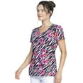 thumbnail image 6 of Dickies EDS Medical Scrubs Top for Women V-Neck DK852, S, Stripes And Posies, 6 of 6