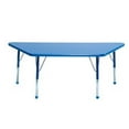 thumbnail image 1 of Mahar Manufacturing M3060TBL-SN Trapezoid Activity Table with Maple Top and Blue Edge, 30 x 60 in., 1 of 1