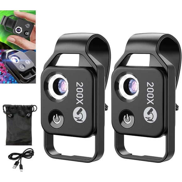 Luxify Lente de Cámara Zoom 200x Aumento para Celulares, Negro