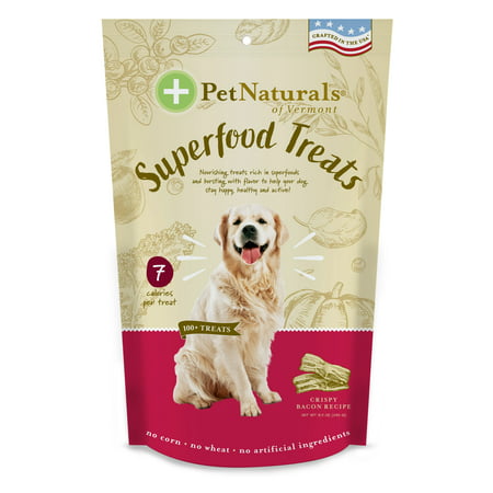 Pet Naturals of Vermont Superfood Treats for Dogs, Crispy Bacon Flavor, 100+ Chews, Natural and Organic (Best Way To Get Crispy Bacon)