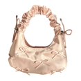 thumbnail image 1 of Un bolso tote versátil con cierre fruncido, ideal para vacaciones, bodas informales de primavera y ocasiones especiales., 1 of 9