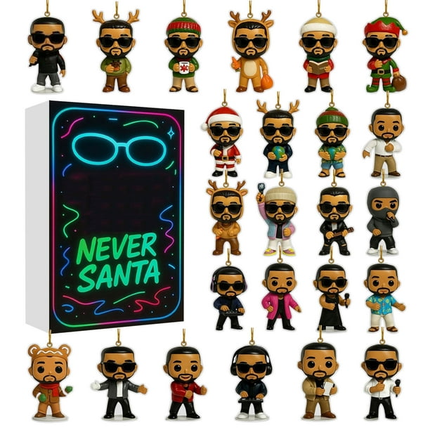 Christmas Advent Calendar 2025, Bad Buunny Countdown Calendar, 24 Days Countdown Calendar with Classic Doll, Surprise Hallween Xmas Gifts for Kid Girls Teens