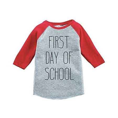 

Custom Party Shop Kids First Day of School Raglan Tee Red