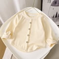 thumbnail image 2 of Ruyang Baby Boys Cotton Linen Shirts Long Sleeve Thin Button down Collar Tops with Pockets Toddler Plain Fall Casual Shirts, 2 of 9