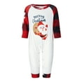 thumbnail image 2 of Elippeo Family Matching Christmas Pajamas, Baby Romper/Letter Santa Print Tops and Elk Christmas Tree Print Plaid Pants Sleepwear Set, 2 of 10