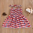 thumbnail image 2 of Robe à Bretelles Spaghetti pour Filles, Imprimé d'Étoiles, Décontractée, Sans Manches, Froncée, Robe de Princesse d'Été, Tenue de Fête, 2 of 7