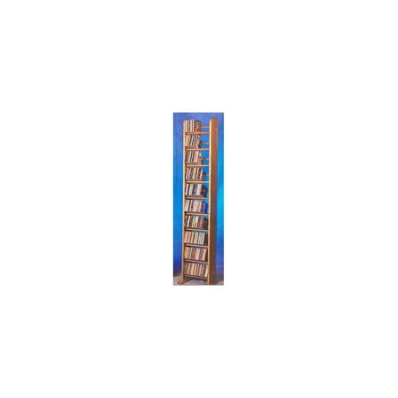 10 Row Dowel Tower CD Rack (Honey Oak) 10 Row Dowel Tower CD Rack (Honey Oak)