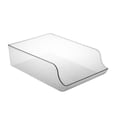 thumbnail image 1 of Stackable Plastic Food Storage Bins - Refrigerator Organizer With Handles For Pantry  Fridge  Freezer  Kitchen  Countertops  Cabinets - Clear Can Organizer, 1 of 6