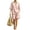 Pink, variant on Womens Striped 2 Piece Sets Oversized V Neck Short Sleeve Shirt and Shorts Set Summer Casual Travel Vacation Outfits