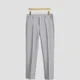 thumbnail image 4 of Pantalones de traje para hombre de seda de hielo con diseño de sastrería social, pantalones de negocios recortados de 9 pulgadas para hombre, tela china para hombre, antiarrugas, estilo vintage, 4 of 5