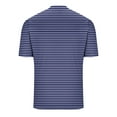 thumbnail image 4 of Men's Striped Short Sleeve T-Shirt Summer Business Casual Pique Cotton Shirt, 4 of 5