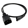 thumbnail image 1 of Cable de Extensión Del Adaptador de Corriente para Computadora Portátil IEC 320 C14 a C7 F / M de 0. yotijar Cable adaptador de corriente alterna, 1 of 7