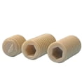 thumbnail image 2 of 1 pcs Beige Beige Nylon Hexagon Socket Headless Rice Screws M6x7mm, 2 of 5