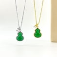 thumbnail image 5 of 14K Gold Lucky Fortune Pearl Necklace, Natural Jadeite Pendant, Elegant Freshwater Pearl Jewelry Gift for Her, 5 of 5