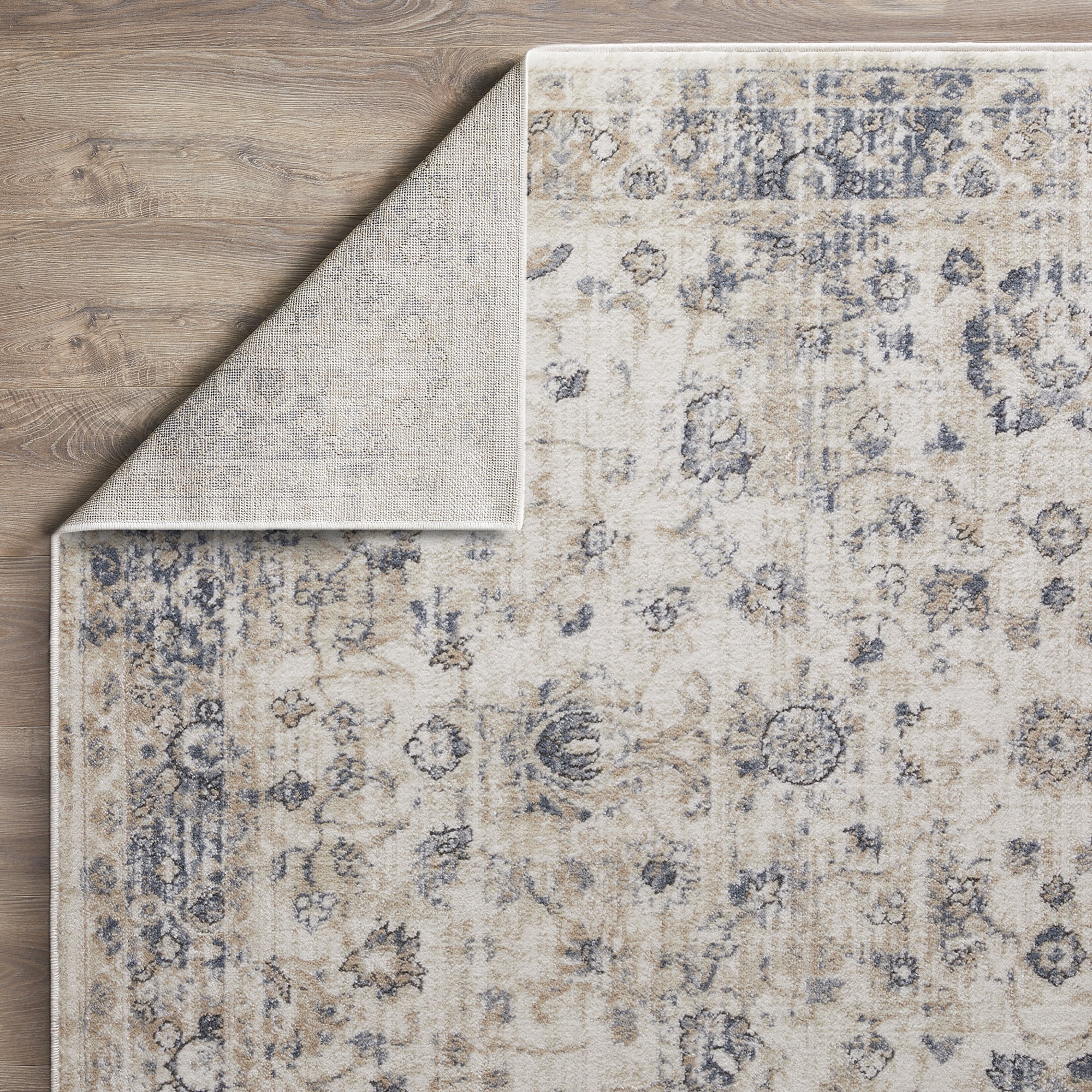 Loomaknoti Kehleigh Adrean 2' x 7' Oriental Indoor Runner Rug , Cream/Blue