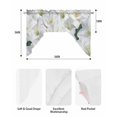 thumbnail image 5 of White Floral Swag Valances for Windows, Small Curtains Drapes, Botanical Garden Florals Blossom Motif Kitchen Window Curtains Over Sink Window Treatment Valance for Bedroom/Bathroom 56"x36", 5 of 5
