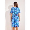 thumbnail image 4 of Oudiya Womens Mumus House Dress Floral Print Short Sleeve Nightgowns Moomoo Dresses with Pockets, 4 of 7