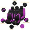 thumbnail image 3 of Flying Banner Butterfly Full Set Car Seat Cover Split Air Mesh Fit Car Truck SUV for Women Purple, 3 of 9